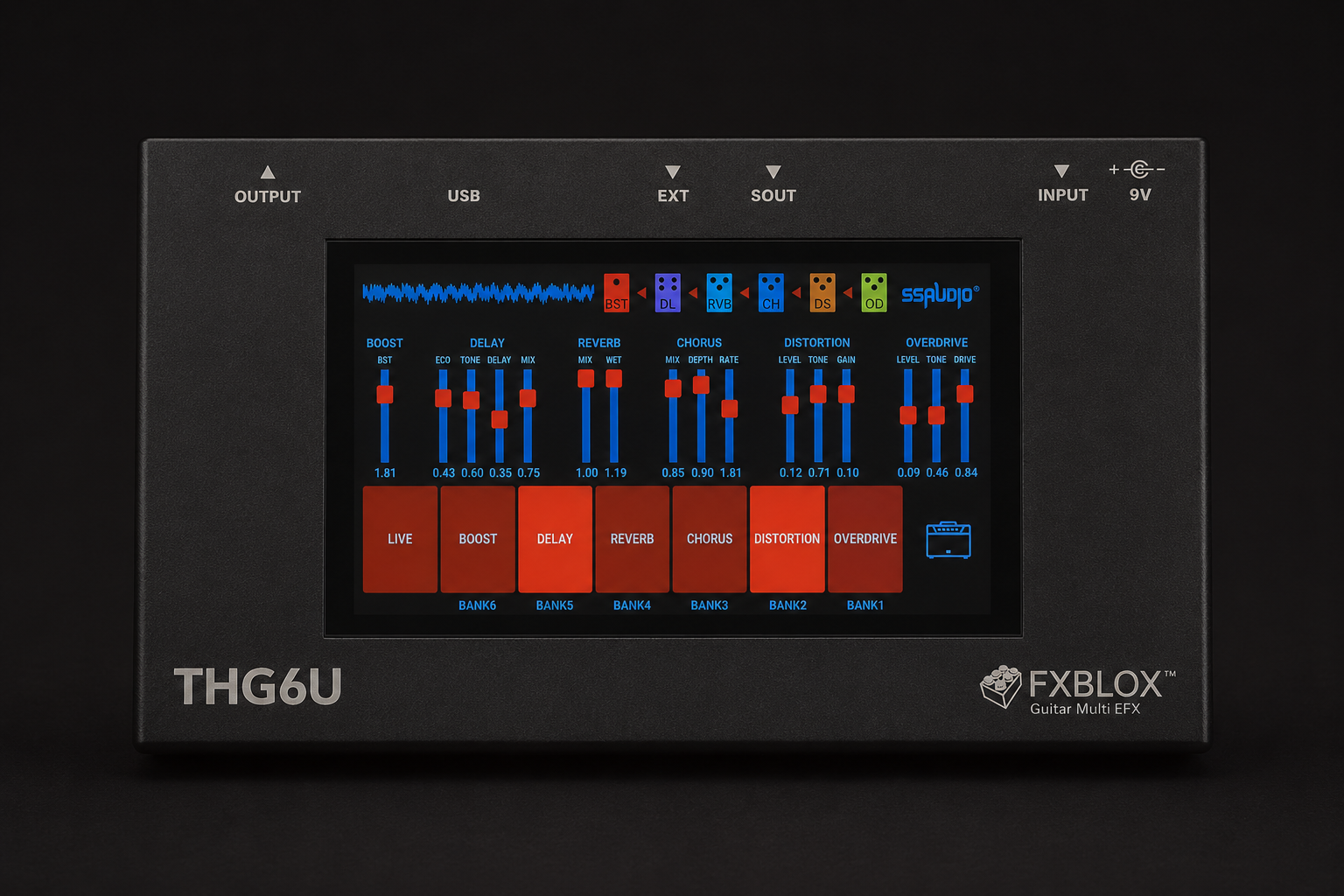 SSAUDIO THG6U guitar recording interface and multi effects